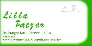 lilla patzer business card